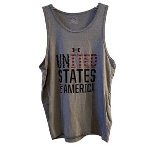 Under Armour Men's USA Graphic Tank Top Gray Size M